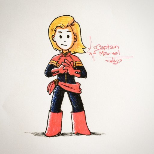 Monday Morning Sketch: Captain Marvel