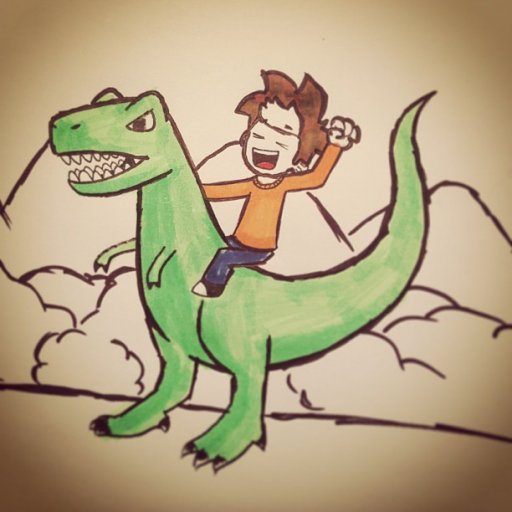 Riding a T-Rex