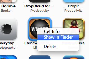 Show in Finder in the iTunes context menu.